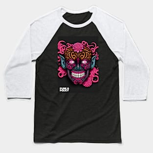 Bali mask calavera style Baseball T-Shirt